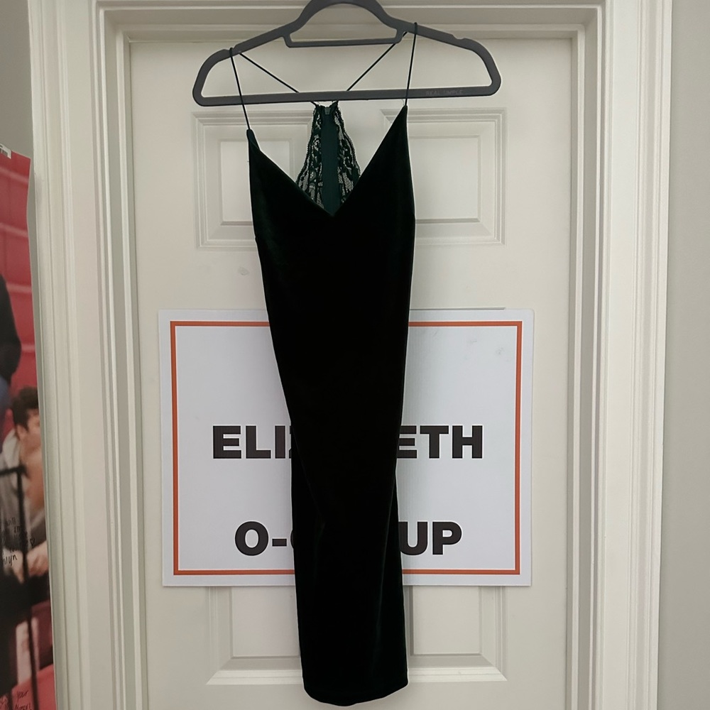 Green MIDI Dress body fitting